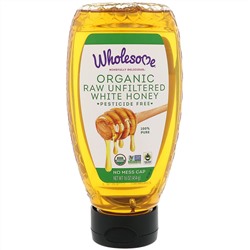 Wholesome, Органический, сырой нефильтрованный белый мед, 454 г