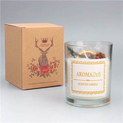 Свеча ароматическая "Aroma Art", стратсная самба, круглая, 8х10,5 см