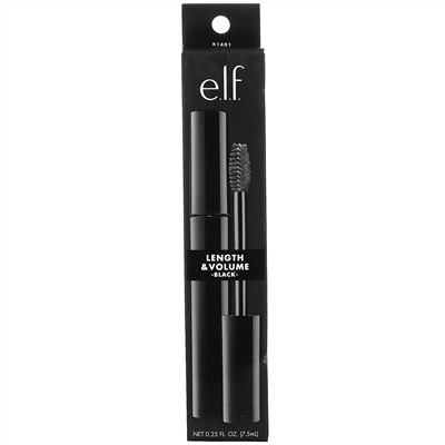 E.L.F., Studio Length & Volume Mascara, Black, 0.25 fl oz (7.5 ml )