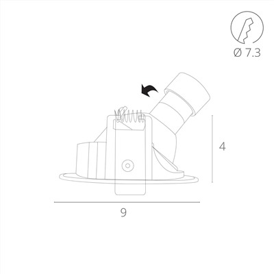 Точечный встраиваемый светильник Arte Lamp ACCENTO A3217PL-1WH