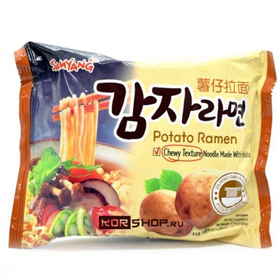Картофельная лапша быстрого приготовления Potato Ramen Samyang, Корея, 120 г Акция