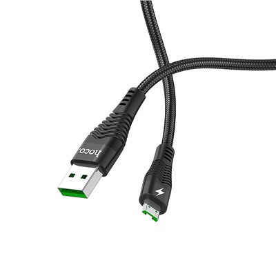Кабель USB - micro USB Hoco U53 Flash  120см 4A  (black)