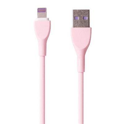 Кабель USB - Apple lightning Kurato RORI-L205  100см 2,5A  (light pink)