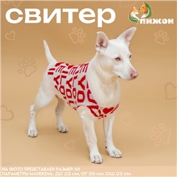 Свитер "ILOVEYOU", XS (ДС 17, ОШ 17, ОГ 23-37 см)