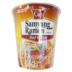 Суп-лапша быстрого приготовления со вкусом говядины Самянг рамен Samyang, Корея, 65 г