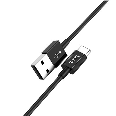 Кабель USB - Type-C Hoco X23 Skilled (повр. уп.)  100см 2,1A  (black)