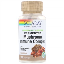 Solaray, Комплекс для укрепления иммунитета с ферментированными грибами, 100 растительных капсул