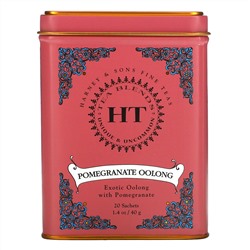 Harney & Sons, HT, чайная смесь, чай улун с гранатом, 20 саше, 40 г (1,4 унции)