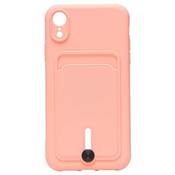 Чехол-накладка - SC304 с картхолдером для "Apple iPhone XR" (light pink) (208679)