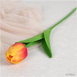 Цветок искусственный Тюльпан 30 см латекс / XCH-04 /уп 10/200/2000/ желто-розовый