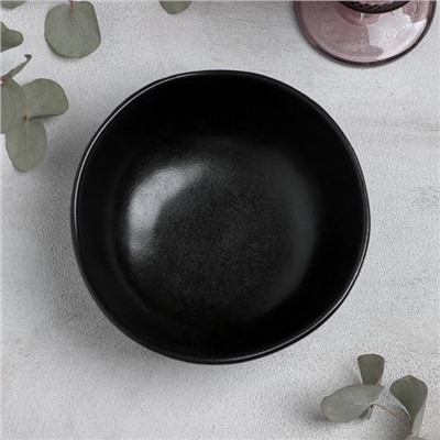 Салатник фарфоровый Magistro Pietra lunare, 780 мл, d=16 см, цвет чёрный