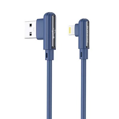 Кабель USB - Apple lightning Borofone BX58 Lucky (повр. уп)  100см 2,4A  (blue)