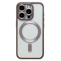 Чехол-накладка - SM027 SafeMag для "Apple iPhone 15 Pro" (titanium) (232344)