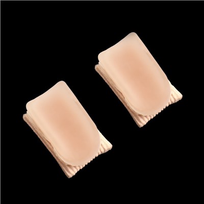Корректоры - разделители для больших пальцев, на манжете, силиконовые, 3,5 × 2,5 см, пара, цвет бежевый