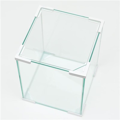 Аквариум "Куб", покровное стекло, 50 литров, 35 x 35 x 40 см, белые уголки