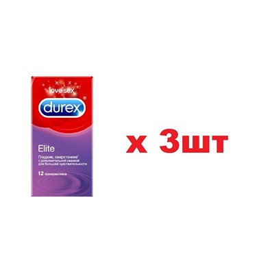 Durex презервативы Elite 12штук 3шт