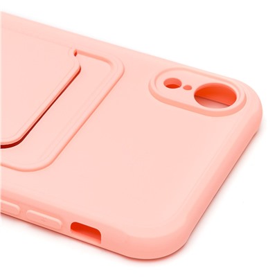 Чехол-накладка - SC304 с картхолдером для "Apple iPhone XR" (light pink) (208679)