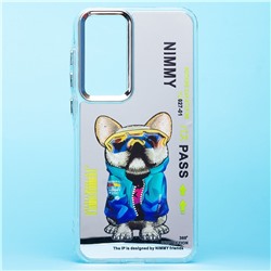 Чехол-накладка - PC092 для "Samsung Galaxy A35" (собака) (transparent)