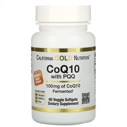 California Gold Nutrition, коэнзим Q10, 100 мг, пирролохинолинхинон, 10 мг, 60 растительных капсул
