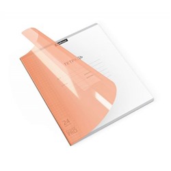 Тетрадь  24л клетка с пластиковой обложкой 56381 Классика CoverPrо Neon оранжевая ErichKrause