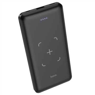 Внешний аккумулятор беспроводной Hoco J50 10000mAh Micro/Type-C/USB (black)