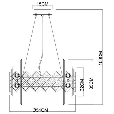 Подвесная люстра Arte Lamp AMELIA A1039SP-10BK