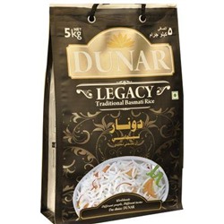 Dunar Legacy Basmati Rice 5kg / Рис Басмати Легаси 5кг
