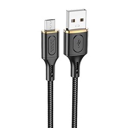 Кабель USB - micro USB Hoco X95 Goldentop  100см 2,4A  (black)