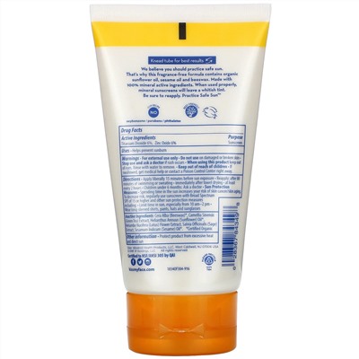 Kiss My Face, Organics, Purely Mineral,  Broad Spectrum Mineral Sunscreen Lotion,  SPF 30, 3.4 fl oz (100 ml)