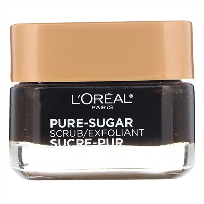 L'Oreal, Скраб Pure-Sugar, восстановление и энергия, 3 сахара + кофе, 48 г