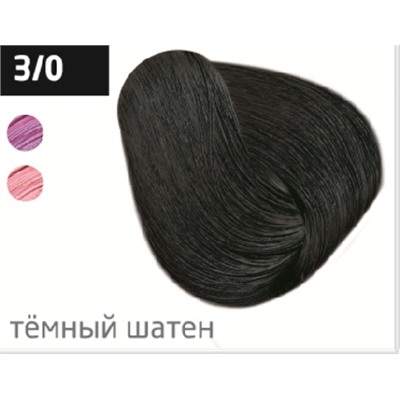 OLLIN COLOR  3/0 темный шатен 60мл Перманентная крем-краска для волос