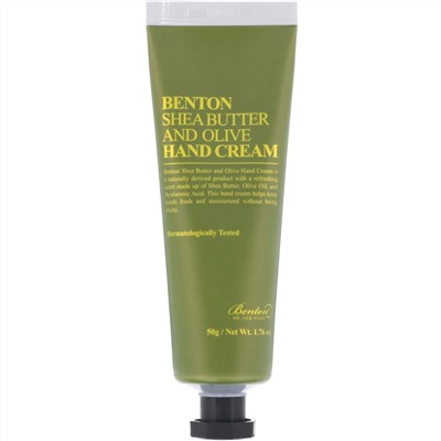 Benton, Shea Butter and Olive, Hand Cream, 1.76 oz (50 g)