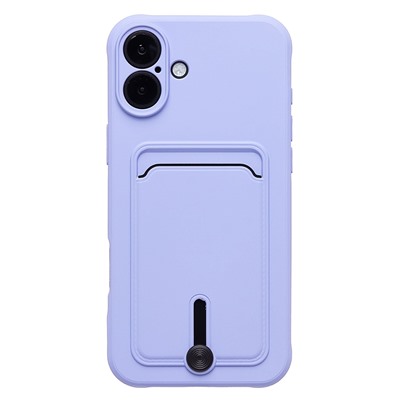 Чехол-накладка - SC304 c картхолдером для "Apple iPhone 16 Plus" (light violet) (234446)