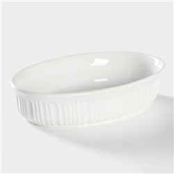 Форма для выпечки из жаропрочной керамики Доляна «Маффин», 480 мл, 18×12×4 см, цвет белый