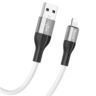 Кабель USB - Apple lightning Hoco X72 Creator  100см 2,4A  (white)