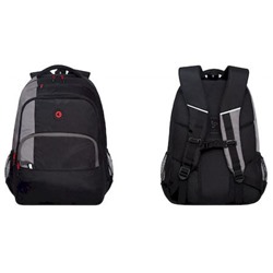Рюкзак молодежный RU-330-1/1 черный - серый 32х45х23 см GRIZZLY