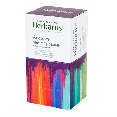 Чай с травами "Ассорти", в пакетиках Herbarus, 24 шт