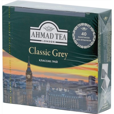 AHMAD TEA. Classic Taste. Earl Grey 80 гр. карт.пачка, 40 пак.