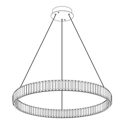 Citilux Чезаре CL338181 LED Люстра хрустальная с пультом Хром