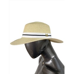 Летняя женская соломенная шляпа, цвет молочный