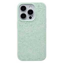 Чехол-накладка - PC071 POSH SHINE для "Apple iPhone 15 Pro" россыпь кристаллов (ice mint) (231609)