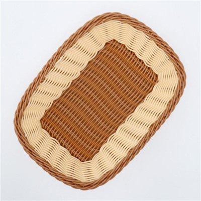 Корзинка для фруктов и хлеба Доляна «Молочный шоколад», 25×17 см