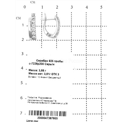 Кольцо из серебра с фианитами родированное 925 пробы к-7226р200