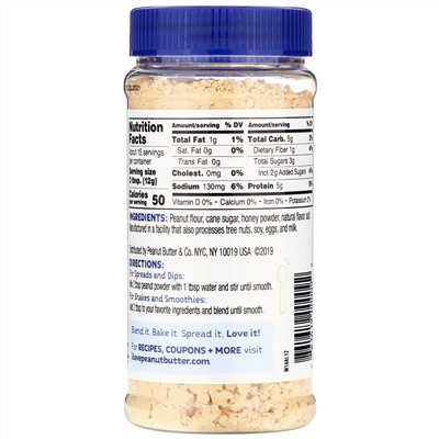 Peanut Butter & Co., Peanut Powder, Honey, 6.5 oz (184 g)