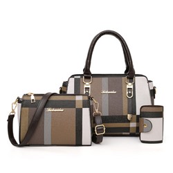 Комплект сумок из 3 предметов, арт А75, цвет:коричневый
