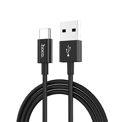 Кабель USB - Type-C Hoco X23 Skilled (повр. уп.)  100см 2,1A  (black)