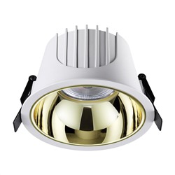 358700 SPOT NT21 207 белый/золото Светильник встраиваемый светодиодный IP20 LED 4000К 30W 100-265V KNOF