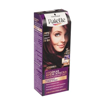 Крем-краска для волос Palette, тон RFE3, баклажан