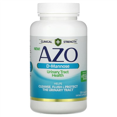 Azo, D-Mannose, Urinary Tract Health, 120 Capsules