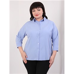 Рубашка женская больших размеров голубая